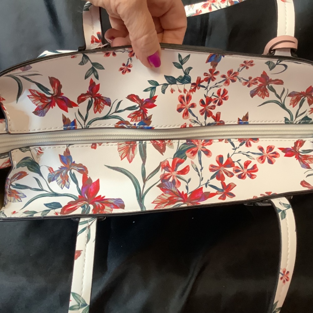 EUC Nine West floral tote shoulder bag - Picture 6 of 12